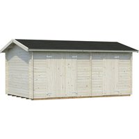 PALMAKO Blockbohlenhaus »Jari«, Holz, BxHxT: 550 x 251 x 300 cm (Außenmaße inkl. Dachüberstand) - braun |  Fichte  |  15 m² PALMAKO Blockbohlenhaus »Jari«, Holz, BxHxT: 550 x 251 x 300 cm (Außenmaße inkl. Dachüberstand) - braun |  Fichte  |  15 m²
