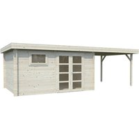 PALMAKO Blockbohlenhaus | Gartenhaus aus Holz | Fertighaus »Elsa«, Holz, BxHxT: 721 x 221 x 354 cm (Außenmaße) – braun PALMAKO Blockbohlenhaus | Gartenhaus aus Holz | Fertighaus »Elsa«, Holz, BxHxT: 721 x 221 x 354 cm (Außenmaße) – braun