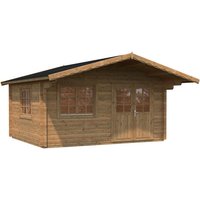 PALMAKO Blockbohlenhaus »Helena«, Holz, BxHxT: 514 x 285 x 360 cm (Außenmaße inkl. Dachüberstand) - braun |  Fichte  |  16,2 m² PALMAKO Blockbohlenhaus »Helena«, Holz, BxHxT: 514 x 285 x 360 cm (Außenmaße inkl. Dachüberstand) - braun |  Fichte  |  16,2 m²