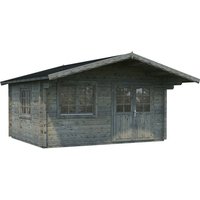 PALMAKO Blockbohlenhaus »Helena«, Holz, BxHxT: 514 x 285 x 360 cm (Außenmaße inkl. Dachüberstand) - grau |  Fichte  |  16,2 m² PALMAKO Blockbohlenhaus »Helena«, Holz, BxHxT: 514 x 285 x 360 cm (Außenmaße inkl. Dachüberstand) - grau |  Fichte  |  16,2 m²