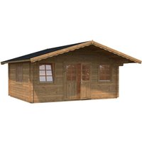 PALMAKO Blockbohlenhaus | Gartenhaus aus Holz | Fertighaus »Helena«, Holz, BxHxT: 608 x 290 x 390 cm (Außenmaße inkl. Dachüberstand) – braun PALMAKO Blockbohlenhaus | Gartenhaus aus Holz | Fertighaus »Helena«, Holz, BxHxT: 608 x 290 x 390 cm (Außenmaße inkl. Dachüberstand) – braun