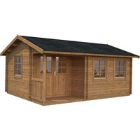 PALMAKO Blockbohlenhaus »Susanna«, Holz, BxHxT: 576 x 278 x 380 cm (Außenmaße inkl. Dachüberstand) - braun |  Fichte  |  19,4 m² PALMAKO Blockbohlenhaus »Susanna«, Holz, BxHxT: 576 x 278 x 380 cm (Außenmaße inkl. Dachüberstand) - braun |  Fichte  |  19,4 m²
