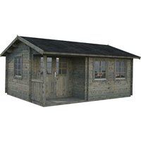 PALMAKO Blockbohlenhaus »Susanna«, Holz, BxHxT: 576 x 278 x 380 cm (Außenmaße inkl. Dachüberstand) - grau |  Fichte  |  19,4 m² PALMAKO Blockbohlenhaus »Susanna«, Holz, BxHxT: 576 x 278 x 380 cm (Außenmaße inkl. Dachüberstand) - grau |  Fichte  |  19,4 m²