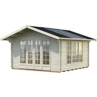 PALMAKO Blockbohlenhaus | Gartenhaus aus Holz | Fertighaus »Irene«, Holz, BxHxT: 450 x 268 x 380 cm (Außenmaße) – braun PALMAKO Blockbohlenhaus | Gartenhaus aus Holz | Fertighaus »Irene«, Holz, BxHxT: 450 x 268 x 380 cm (Außenmaße) – braun