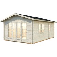 PALMAKO Blockbohlenhaus »Irene«, Holz, BxHxT: 426 x 276 x 598 cm (Außenmaße inkl. Dachüberstand) - braun |  Fichte  |  19,8 m² PALMAKO Blockbohlenhaus »Irene«, Holz, BxHxT: 426 x 276 x 598 cm (Außenmaße inkl. Dachüberstand) - braun |  Fichte  |  19,8 m²