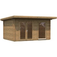 PALMAKO Blockbohlenhaus »Heidi«, Holz, BxHxT: 478 x 244 x 403 cm (Außenmaße inkl. Dachüberstand) – braun | Fichte | 12,3 m² PALMAKO Blockbohlenhaus »Heidi«, Holz, BxHxT: 478 x 244 x 403 cm (Außenmaße inkl. Dachüberstand) – braun | Fichte | 12,3 m²