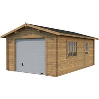 PALMAKO AS Blockbohlen-Garage, BxT: 360 x 550 cm (Außenmaße), Holz – braun PALMAKO AS Blockbohlen-Garage, BxT: 360 x 550 cm (Außenmaße), Holz – braun