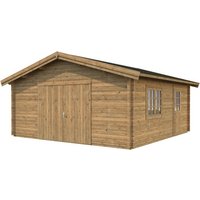 PALMAKO AS Blockbohlen-Garage, BxT: 540 x 540 cm (Außenmaße), Holz – braun PALMAKO AS Blockbohlen-Garage, BxT: 540 x 540 cm (Außenmaße), Holz – braun