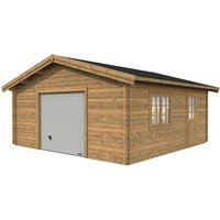 PALMAKO AS Blockbohlen-Garage, BxT: 540 x 540 cm (Außenmaße), Holz – braun PALMAKO AS Blockbohlen-Garage, BxT: 540 x 540 cm (Außenmaße), Holz – braun