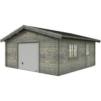 PALMAKO AS Blockbohlen-Garage, BxT: 540 x 540 cm (Außenmaße), Holz – grau PALMAKO AS Blockbohlen-Garage, BxT: 540 x 540 cm (Außenmaße), Holz – grau