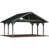 PALMAKO Doppelcarport »Robert«, Außenmaß BxT: 635 x 510 cm, grau PALMAKO Doppelcarport »Robert«, Außenmaß BxT: 635 x 510 cm, grau