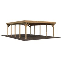 PALMAKO Doppelcarport »Karl«, Außenmaß BxT: 600 x 762 cm, braun PALMAKO Doppelcarport »Karl«, Außenmaß BxT: 600 x 762 cm, braun
