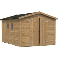 PALMAKO Elementhaus »Dan«, Holz, BxHxT: 295 x 220 x 394 cm (Außenmaße inkl. Dachüberstand) - braun |  Fichte  |  10,1 m² PALMAKO Elementhaus »Dan«, Holz, BxHxT: 295 x 220 x 394 cm (Außenmaße inkl. Dachüberstand) - braun |  Fichte  |  10,1 m²