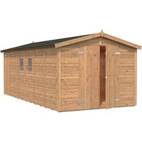 PALMAKO Elementhaus »Dan«, Holz, BxHxT: 295 x 230 x 550 cm (Außenmaße inkl. Dachüberstand) – braun PALMAKO Elementhaus »Dan«, Holz, BxHxT: 295 x 230 x 550 cm (Außenmaße inkl. Dachüberstand) – braun