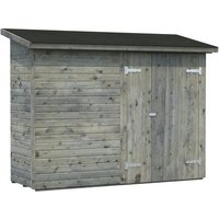 PALMAKO Elementhaus »Leif«, Holz, BxHxT: 254 x 189 x 95 cm (Außenmaße inkl. Dachüberstand) – grau PALMAKO Elementhaus »Leif«, Holz, BxHxT: 254 x 189 x 95 cm (Außenmaße inkl. Dachüberstand) – grau