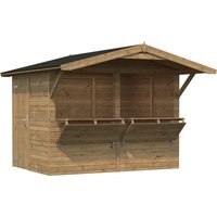 PALMAKO Verkaufsstand »Stella«, Holz, BxHxT: 311 x 229 x 190 cm (Außenmaße inkl. Dachüberstand) – braun PALMAKO Verkaufsstand »Stella«, Holz, BxHxT: 311 x 229 x 190 cm (Außenmaße inkl. Dachüberstand) – braun