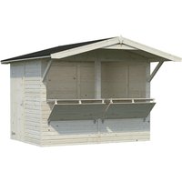 PALMAKO Verkaufsstand »Stella«, Holz, BxHxT: 311 x 229 x 190 cm (Außenmaße inkl. Dachüberstand) – braun PALMAKO Verkaufsstand »Stella«, Holz, BxHxT: 311 x 229 x 190 cm (Außenmaße inkl. Dachüberstand) – braun