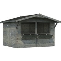 PALMAKO Verkaufsstand »Stella«, Holz, BxHxT: 361 x 239 x 259 cm (Außenmaße inkl. Dachüberstand) – grau PALMAKO Verkaufsstand »Stella«, Holz, BxHxT: 361 x 239 x 259 cm (Außenmaße inkl. Dachüberstand) – grau