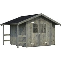 PALMAKO Gerätehaus »Marcus«, Holz, BxHxT: 384 x 240 x 239 cm (Außenmaße inkl. Dachüberstand) – grau PALMAKO Gerätehaus »Marcus«, Holz, BxHxT: 384 x 240 x 239 cm (Außenmaße inkl. Dachüberstand) – grau