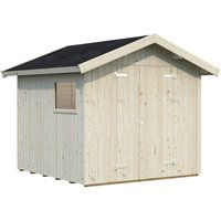 PALMAKO Gerätehaus »Nils«, Holz, BxHxT: 279 x 238 x 239 cm (Außenmaße inkl. Dachüberstand) – braun PALMAKO Gerätehaus »Nils«, Holz, BxHxT: 279 x 238 x 239 cm (Außenmaße inkl. Dachüberstand) – braun