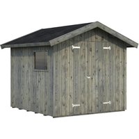PALMAKO Gerätehaus »Nils«, Holz, BxHxT: 279 x 238 x 239 cm (Außenmaße inkl. Dachüberstand) - grau |  Fichte  |  5,6 m² PALMAKO Gerätehaus »Nils«, Holz, BxHxT: 279 x 238 x 239 cm (Außenmaße inkl. Dachüberstand) - grau |  Fichte  |  5,6 m²