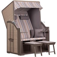 DEVRIES Strandkorb, BxHxT: 120 x 160 x 80 cm, Dreiviertelllieger, grau-braun Rabatt: 11 % DEVRIES Strandkorb, BxHxT: 120 x 160 x 80 cm, Dreiviertelllieger, grau-braun Rabatt: 11 %