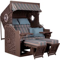 DEVRIES Strandkorb, BxHxT: 135 x 165 x 92 cm, Dreiviertelllieger, dunkelgrau DEVRIES Strandkorb, BxHxT: 135 x 165 x 92 cm, Dreiviertelllieger, dunkelgrau