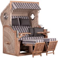 DEVRIES Strandkorb, BxHxT: 135 x 165 x 90 cm, Dreiviertelllieger, beige-braun – grau Rabatt: 15 % DEVRIES Strandkorb, BxHxT: 135 x 165 x 90 cm, Dreiviertelllieger, beige-braun – grau Rabatt: 15 %