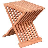 DEVRIES Beistelltisch »Woodie«, BxHxT: 41 x 45 x 33 cm, Tischplatte: Teakholz – braun DEVRIES Beistelltisch »Woodie«, BxHxT: 41 x 45 x 33 cm, Tischplatte: Teakholz – braun