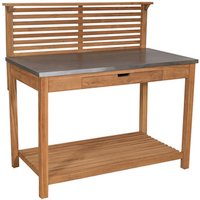 DEVRIES Pflanztisch »Woodie«, BxHxT: 125 x 124 x 66 cm, Tischplatte: Verzinkterstahl – braun DEVRIES Pflanztisch »Woodie«, BxHxT: 125 x 124 x 66 cm, Tischplatte: Verzinkterstahl – braun