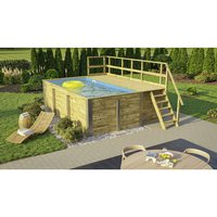 WEKA Massivholzpool »595«, grün/braun, BxHxL: 315 x 116 x 500 cm WEKA Massivholzpool »595«, grün/braun, BxHxL: 315 x 116 x 500 cm