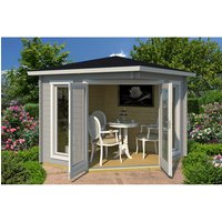 WEKA Gartenhaus »408«, Holz, BxHxT: 282,3 x 240,54 x 282,3 cm (Außenmaße inkl. Dachüberstand) – grau WEKA Gartenhaus »408«, Holz, BxHxT: 282,3 x 240,54 x 282,3 cm (Außenmaße inkl. Dachüberstand) – grau