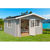 WEKA Ferienhaus »401«, BxT: 444,6 x 480 cm (Außenmaße), Wandstärke: 40 mm – grau | Holz | 15,21 m² WEKA Ferienhaus »401«, BxT: 444,6 x 480 cm (Außenmaße), Wandstärke: 40 mm – grau | Holz | 15,21 m²