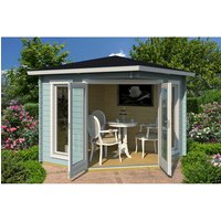 WEKA Gartenhaus »408«, Holz, BxHxT: 282,3 x 240.54 x 282,3 cm (Außenmaße) – gruen WEKA Gartenhaus »408«, Holz, BxHxT: 282,3 x 240.54 x 282,3 cm (Außenmaße) – gruen