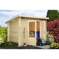 WOLFF FINNHAUS Gartenhaus »Lüttich«, Holz, BxHxT: 310 x 222 x 200 cm (Außenmaße inkl. Dachüberstand) - beige | Holz | 5,4 m² WOLFF FINNHAUS Gartenhaus »Lüttich«, Holz, BxHxT: 310 x 222 x 200 cm (Außenmaße inkl. Dachüberstand) - beige | Holz | 5,4 m²