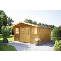 WOLFF FINNHAUS Gartenhaus »Rotterdam«, Holz, BxHxT: 446 x 245 x 380 cm (Außenmaße) – beige WOLFF FINNHAUS Gartenhaus »Rotterdam«, Holz, BxHxT: 446 x 245 x 380 cm (Außenmaße) – beige