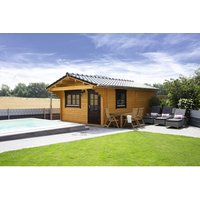 WOLFF FINNHAUS Gartenhaus »Göteborg«, Holz, BxHxT: 464 x 293 x 691 cm (Außenmaße) – beige WOLFF FINNHAUS Gartenhaus »Göteborg«, Holz, BxHxT: 464 x 293 x 691 cm (Außenmaße) – beige