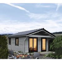 WOLFF FINNHAUS Gartenhaus »Göteborg«, Holz, BxHxT: 464 x 293 x 691 cm (Außenmaße inkl. Dachüberstand) - beige | Holz | 23,64 m² WOLFF FINNHAUS Gartenhaus »Göteborg«, Holz, BxHxT: 464 x 293 x 691 cm (Außenmaße inkl. Dachüberstand) - beige | Holz | 23,64 m²