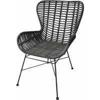 SIT Stuhl »RATTAN«, BxHxT: 60 x 88 x 70 cm, rattan/metall – schwarz SIT Stuhl »RATTAN«, BxHxT: 60 x 88 x 70 cm, rattan/metall – schwarz