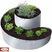 BELLISSA Kräuterspirale, BxH: 140 x 80 cm, StahlBlech – silberfarben BELLISSA Kräuterspirale, BxH: 140 x 80 cm, StahlBlech – silberfarben