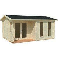 Mr. GARDENER Blockbohlenhaus | Gartenhaus aus Holz | Fertighaus , BxT: 500 x 350 cm (Außenmaß), Fichtenholz – braun Rabatt: 24 % Mr. GARDENER Blockbohlenhaus | Gartenhaus aus Holz | Fertighaus , BxT: 500 x 350 cm (Außenmaß), Fichtenholz – braun Rabatt: 24 %