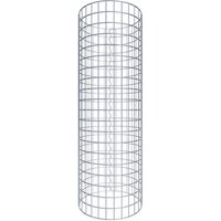 Gabiona Gabionensäule, silbergrau, Maschenweite 5 cm x 5 cm – silberfarben Gabiona Gabionensäule, silbergrau, Maschenweite 5 cm x 5 cm – silberfarben