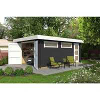 WEKA Garage, BxT: 422,7 x 600 cm, holz – grau WEKA Garage, BxT: 422,7 x 600 cm, holz – grau