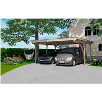 Carport, BxT: 450 x 500 cm, Firsthöhe: 247 cm, kesseldruckimprägniert – braun Carport, BxT: 450 x 500 cm, Firsthöhe: 247 cm, kesseldruckimprägniert – braun