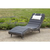 MERXX Gartenliege »Piacenza«, Stahl, inkl. Auflage – grau MERXX Gartenliege »Piacenza«, Stahl, inkl. Auflage – grau