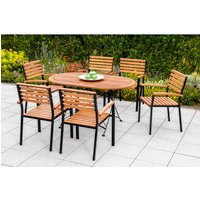 MERXX Gartenmöbelset »Schlossgarten«, 6 Sitzplätze, Eukalyptusholz – schwarz MERXX Gartenmöbelset »Schlossgarten«, 6 Sitzplätze, Eukalyptusholz – schwarz