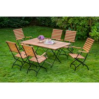 MERXX Gartenmöbelset »Schlossgarten«, 6 Sitzplätze, Eukalyptusholz – schwarz MERXX Gartenmöbelset »Schlossgarten«, 6 Sitzplätze, Eukalyptusholz – schwarz