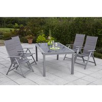 MERXX Gartenmöbelset »Taviano«, 4 Sitzplätze, Aluminium/Textil – silberfarben Rabatt: 17 % MERXX Gartenmöbelset »Taviano«, 4 Sitzplätze, Aluminium/Textil – silberfarben Rabatt: 17 %