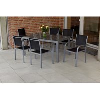 MERXX Gartenmöbelset »Ostia«, 6 Sitzplätze, Aluminium/Textil – schwarz Rabatt: 27 % MERXX Gartenmöbelset »Ostia«, 6 Sitzplätze, Aluminium/Textil – schwarz Rabatt: 27 %