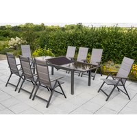 MERXX Gartenmöbelset »Trivero«, 8 Sitzplätze, Aluminium/Textil – braun Rabatt: 17 % MERXX Gartenmöbelset »Trivero«, 8 Sitzplätze, Aluminium/Textil – braun Rabatt: 17 %